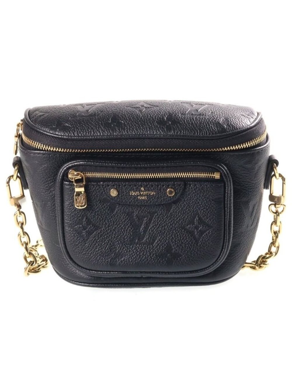 Louis Vuitton Monogram Empreinte Mini Bum Bag Chain Noir Black